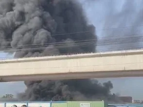 Incendio autopista duarte