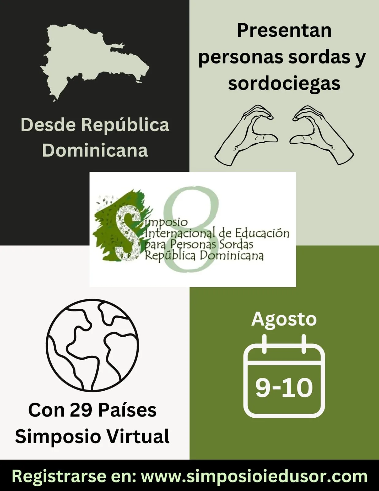 Afiche 8vo simposio de educacion para personas sordas