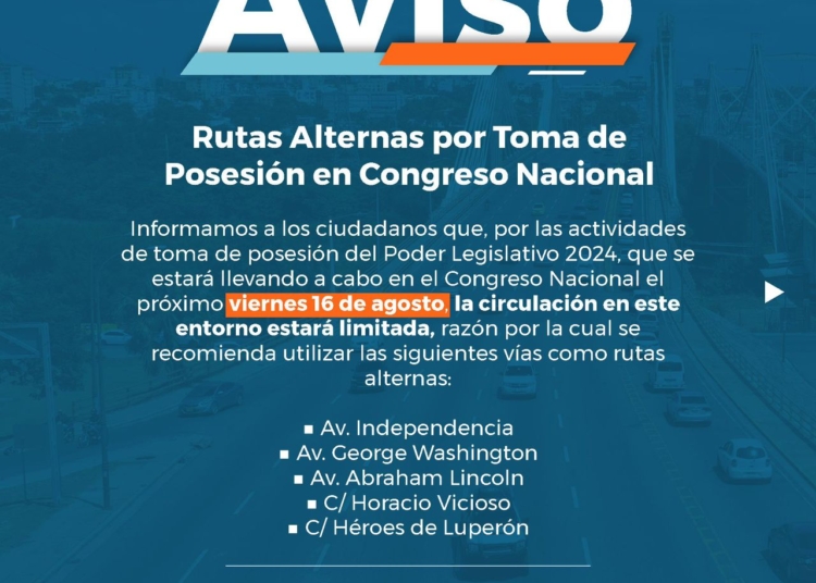 Rutas alternas 16 de agosto