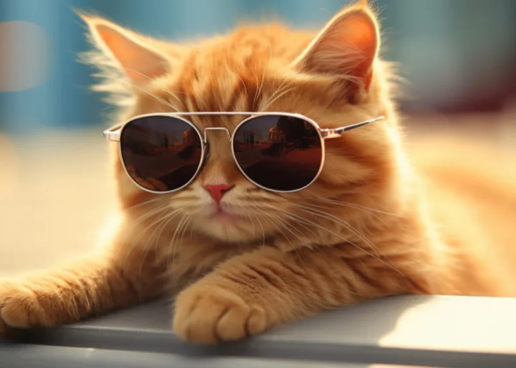Gatos adorable gatito gafas sol jpg