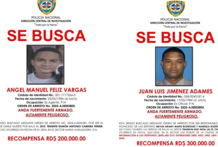 ofrecen recompensa de rd50000 por captura exmiembros policia focus 0 0 896 504