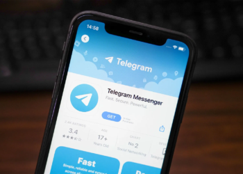 The Telegram messenger app is displayed in the App Store on an iPhone Telegram app logo