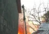 Restos de una vivienda incendiada en Gaspar Hernández