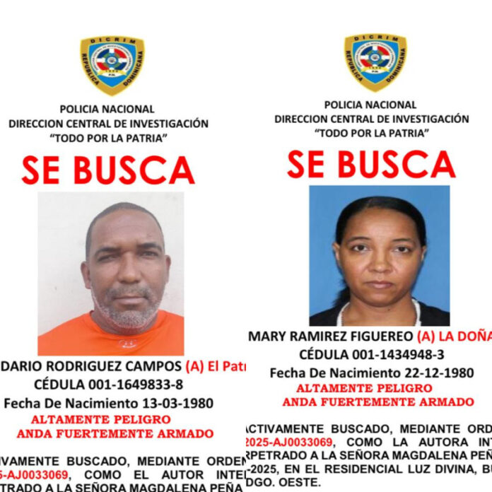 Agentes de la Policía Nacional con patrullas, simbolizando la búsqueda de delincuentes, en un contexto de seguridad ciudadana