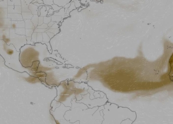 Polvo del sahara cubrirá el cielo dominicano este fin de semana, con pico el 4 de junio
