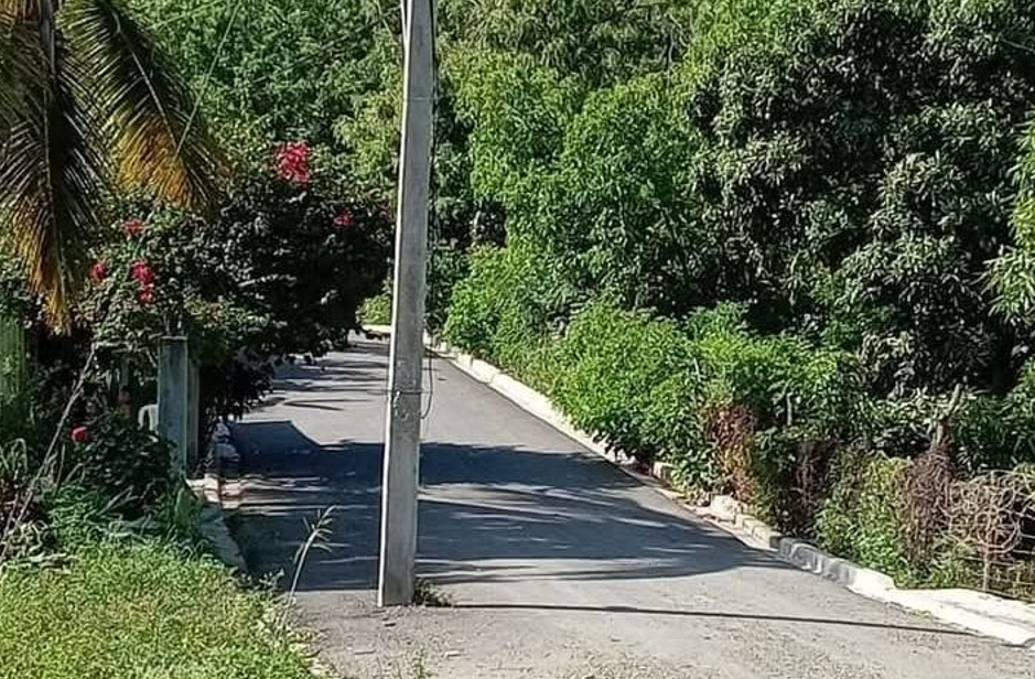 Comunitarios exigen retiro de poste que obstruye vía en san josé de ocoa