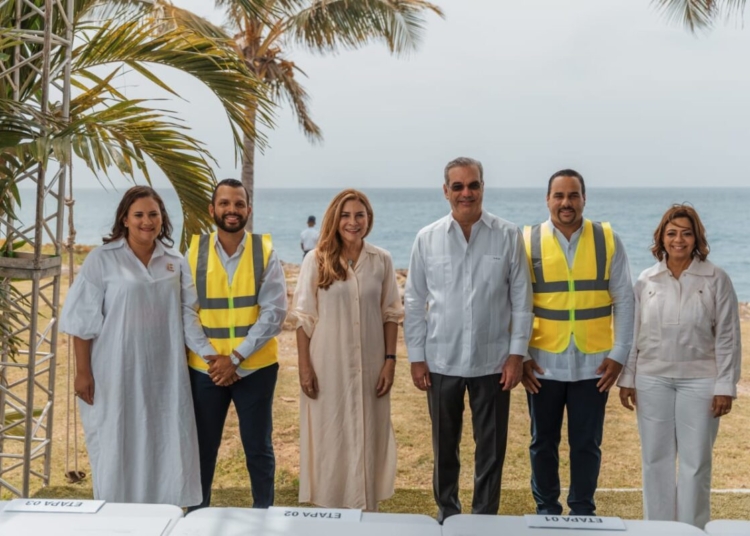 Presidente abinader y carolina mejía inician construcción del gran malecón deportivo de santo domingo