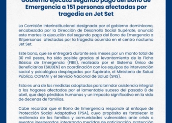 Gobierno ejecuta segundo pago del bono de emergencia a 151 afectados por tragedia en jet set