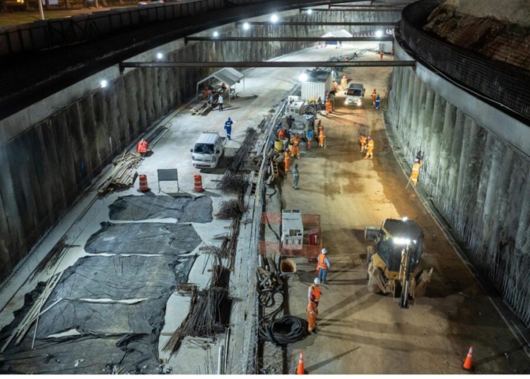 Túnel de la plaza de la bandera estará listo en el segundo trimestre de 2026