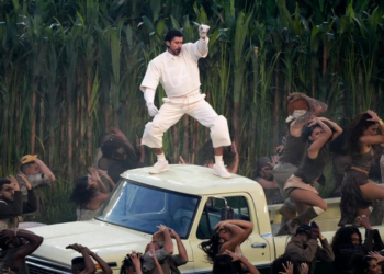SANTA CLARA, CALIFORNIA - FEBRUARY 08: Bad Bunny performs onstage during the Apple Music Super Bowl LX Halftime Show at Levi's Stadium on February 08, 2026 in Santa Clara, California. Thearon W. Henderson/Getty Images/AFP (Photo by Thearon W. Henderson / GETTY IMAGES NORTH AMERICA / Getty Images via AFP