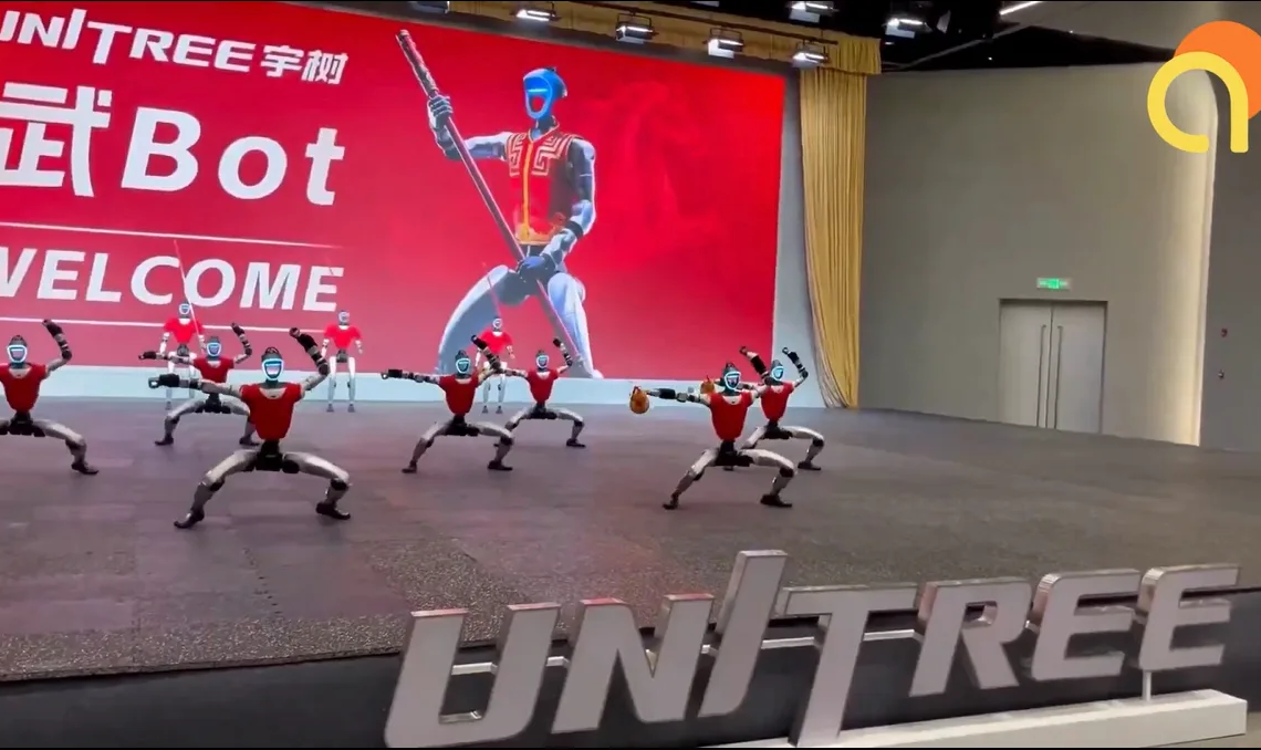 Robots chinos exhiben destreza en kung-fu