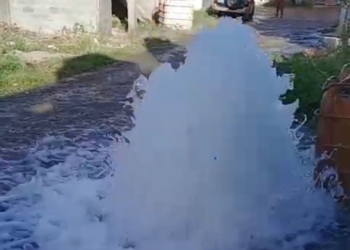 Camión perforador provoca gran avería de agua en sde