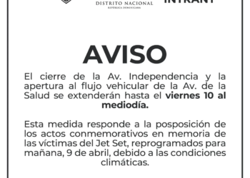 Extienden apertura vehicular en avenida de la salud y cierre en la independencia hasta el viernes
