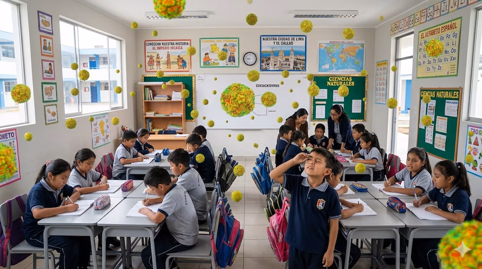 Reportan 144 casos de virus coxsackie en colegios de lima metropolitana