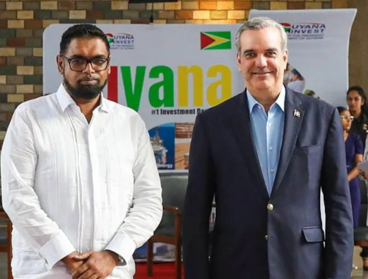 Presidente abinader viaja hoy miércoles a guyana para reunión bilateral con irfaan ali