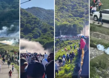 Tensión en san juan: dispersan con gases lacrimógenos protesta contra explotación minera