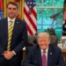 Donald trump recibe a flávio bolsonaro en la casa blanca en respaldo a su candidatura