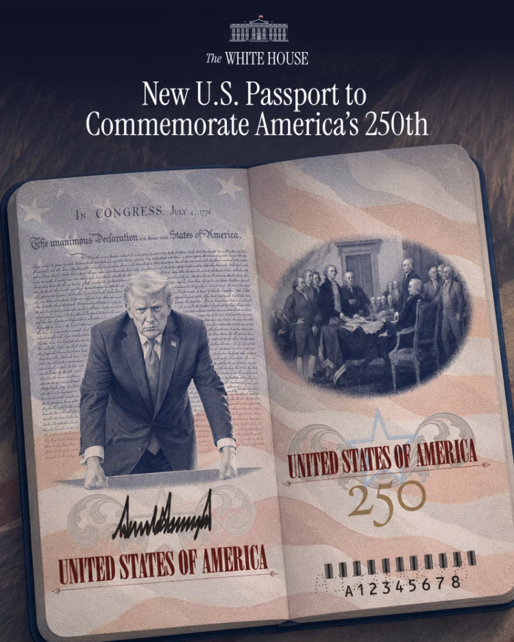 Trump presenta el nuevo pasaporte de eeuu
