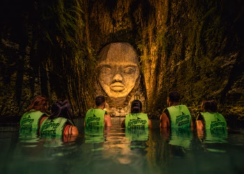 Bávaro adventure park presenta sacred river at night: magic mystic memories