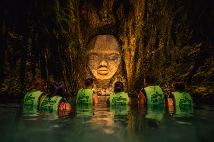Bávaro adventure park presenta sacred river at night: magic mystic memories