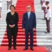 Abinader recibe en el palacio nacional a la presidenta de surinam en visita oficial