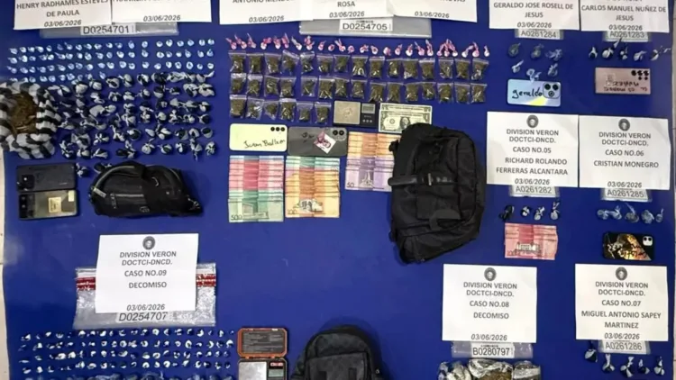 Dncd confisca más de 1,400 gramos de drogas en verón-punta cana