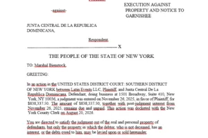 Ordenan subastar bienes de la jce en nueva york por deuda reclamada de casi us$1 millón